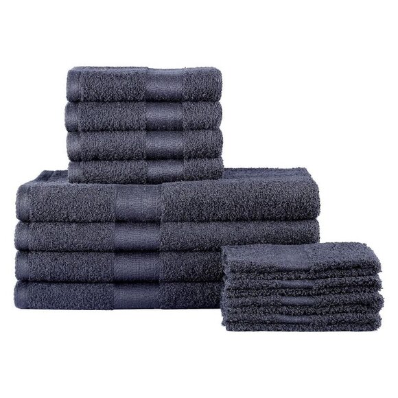 The Big One 12-piece Bath Towel SetBlack